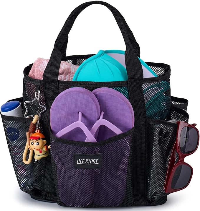 Mesh Beach Bag tote for women men cruise travel essentials swim pool towel bag for family vacation foldable must haves | foldable by Unknown