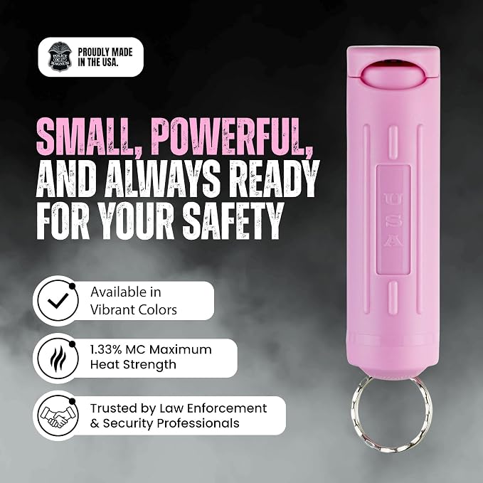 Police Magnum Personal Safety Alarm & Pepper Spray Combo Self Defense Pack for Women- Loud 135db Siren with Light & Max Strength Flip Top Pepper Spray Protection - Image 2