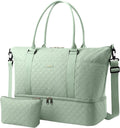 HOTOR Travel Duffel Bag - Weekender Bags for Women, Carry On Gym Tote Bags | with Toiletry Bag & Shoe Compartment, Overnight Bag for Travel Essentials and Travel Accessories, Green, 15.8"×18.1"×8.7" by HOTOR