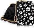 Blusabaca RFID Credit Card Holder Small Women Travel Wallet, Black Dog Paw | Removable Keychain, Case with Zipper, Vegan PU Leather, Cash Coin Pocket, Business Accordion Purse, Ladies Female Gift by Blusabaca
