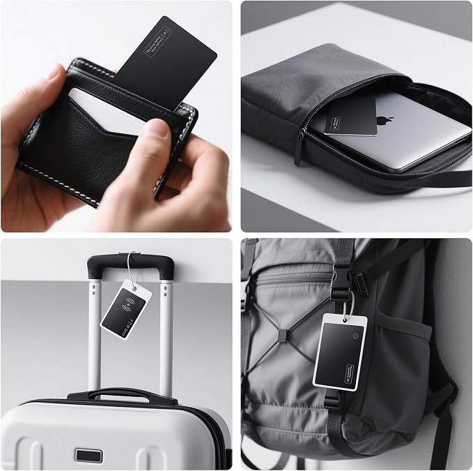 Wallet Tracker Card 2 Pack - Compatible with Apple Find My iOS Only, Bluetooth Tracker, 0.08in Slim, IP68 Waterproof, Item Locator for Luggage, Passports, Purse, Gift for Men Women - Image 8