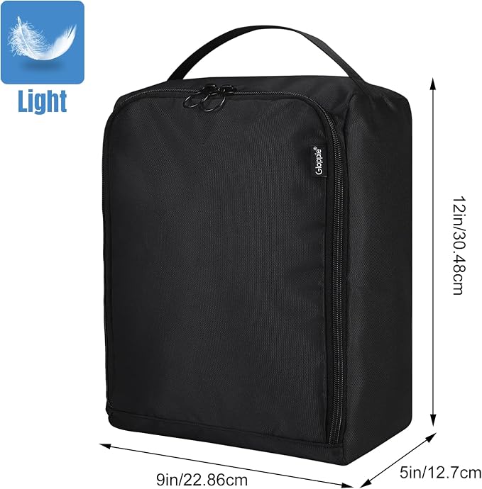 Gloppie Shoe Bags Travel Pouch (2 Pack) - Large Shoes Storage Bag Organizer, Black - Perfect for Men, Women, Business Trips & Gym - Image 2