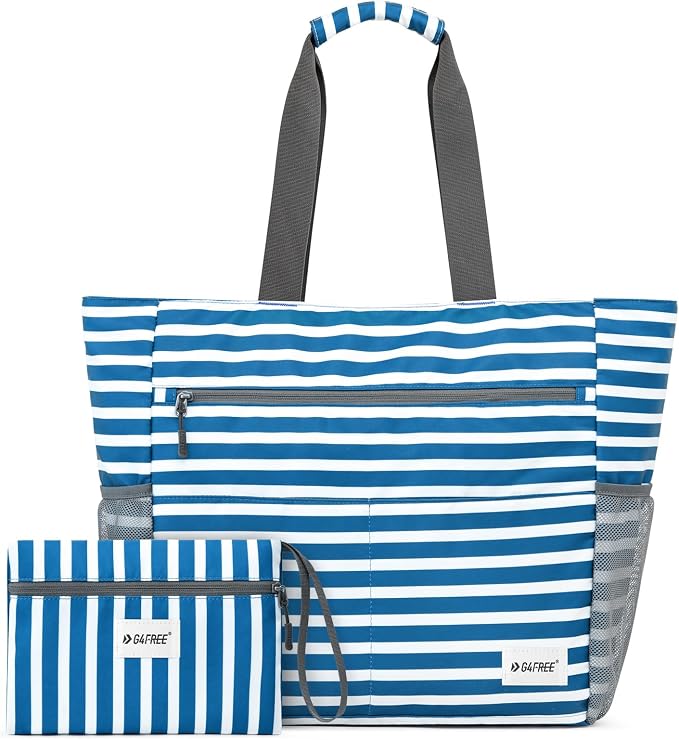 G4Free Beach Bag, Waterproof Sandproof Beach Tote Bag, Large Capacity Foldable for Women - Image 9