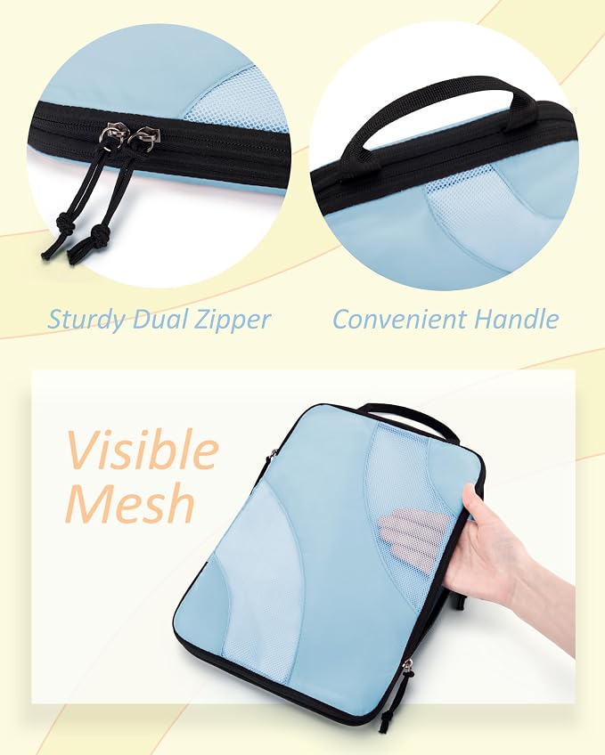 BAGSMART Compression Packing Cubes for Travel | Lightweight suitcase organizers bag set, space-saving double zipper expansion for carry-on luggage & travel organization - Image 6