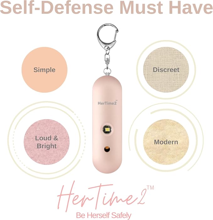 Personal Safety Alarm for Women - Loud Self Defense Siren, Waterproof Keychain with Strobe Light - Battery Powered, Rose Gold - Image 6