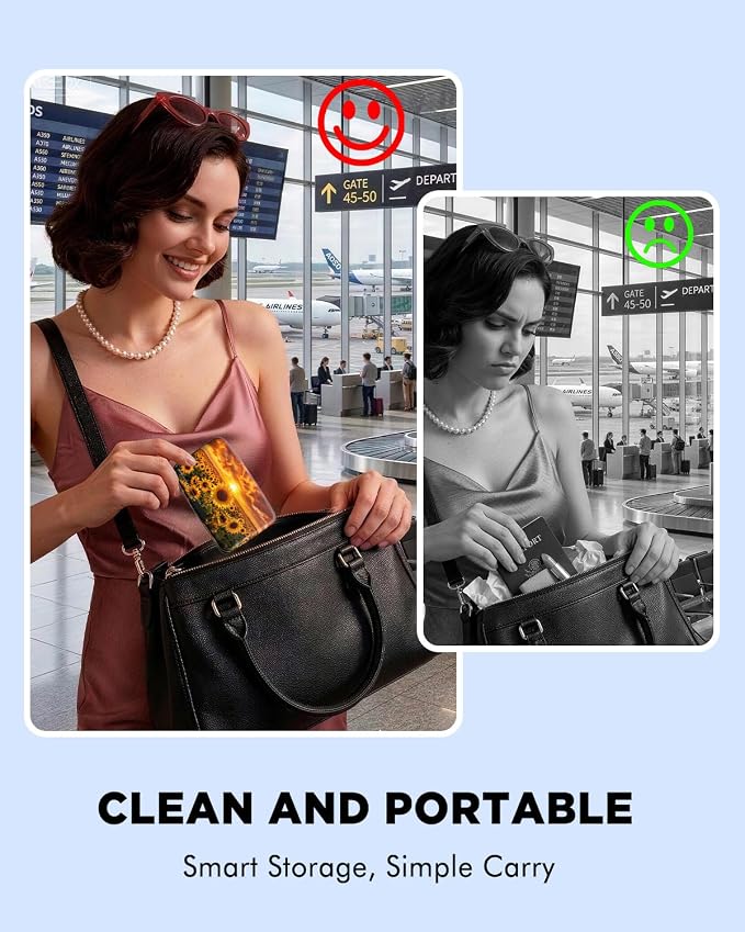 Maicican RFID Blocking Aluminum Credit Card Holder | Slim Metal Wallet for Women & Men, Business Card Case for Travel, Fits Front Pocket, Card holder wallet - Sunflowers - Image 3