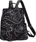 Women's Anti-Theft Backpack Purse | Lightweight Travel Daypack for College, Work & Outdoor | Nylon Back pack with Minimalist Floral Design | Hidden Back Zipper Opening, Compact Travel Size,Summer Purse, Daypack for College Work, Fits 13-inch laptop by Fmeida