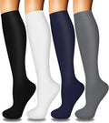 4 Pairs Compression Socks for Women Circulation-Best Support for Nurses,Running,Athletic,Travel by Iseasoo