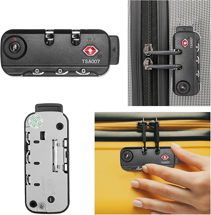 TSA Approved Combination Lock, 2 PCS | Suitable for Luggage, Backpacks, Handbags, With 2 PCS Spare TSA-007 KEY - Image 7