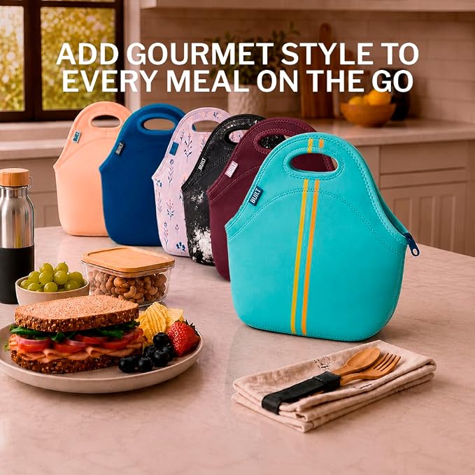 Built Gourmet Getaway Neoprene Lunch Bag - Blue Cockatoo - Image 7