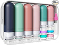 Quatish 20 Pack Travel Bottles for Toiletries, Original Patented, TSA Approved Travel Size Containers, Leak Proof Silicone Shampoo and Conditioner Bottles Women & Men, Airplane Essentials, Morandi by Quatish