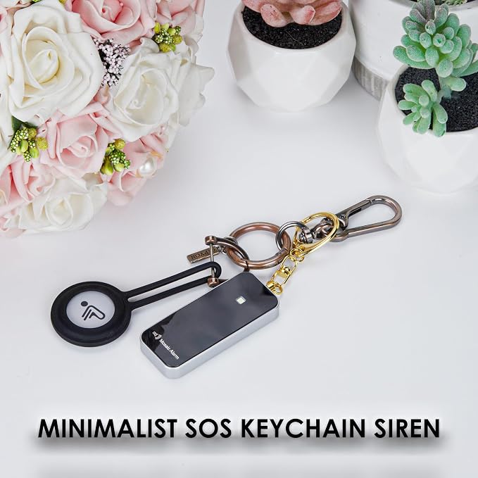 Ultrathin Personal Alarm Rainproof Ultra-Lightweight (0.8 oz) Bulky-Free Keychain Siren for Women, Students Safety. SOS Emergency 130db Hiking Alert Strobe Light. Replaceable Battery. Black - Image 7