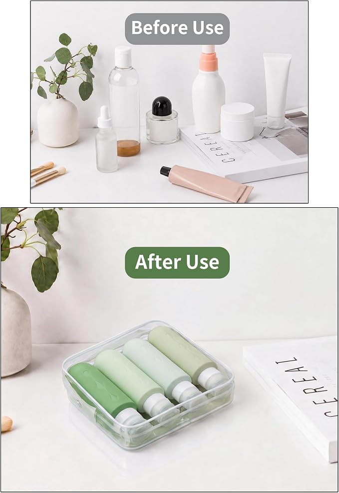 Gemice Travel Bottles for Toiletries, Tsa Approved Travel 6oz Size Containers with Clear Bag, BPA Free Leak Proof Travel Tubs Refillable Liquid Travel Accessories for Cometic Shampoo Lotion - Image 7