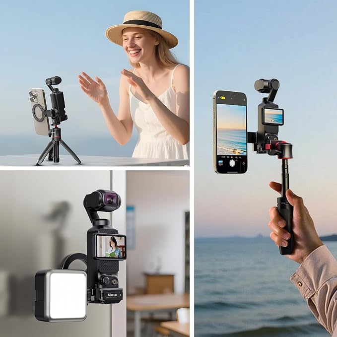 ULANZI PM01 Magnetic Mount Stand Compatible with DJI OSMO Pocket 3/4/4P | Aluminium Expansion Camera Holder with Cold Shoe and 1/4'' Mount,181/270/360° Adjustment Magnetic Adapter Xtra Accessories - Image 4
