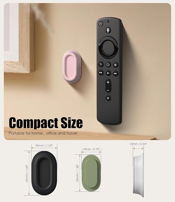Magnetic Remote Control Holder Wall Mount for TV/Fan-4 Colors | No Drill Self-Adhesive TV Remote Holder for Bed, Silicone Remote Caddy, Bedside Organizer, RV Accessories - Image 2