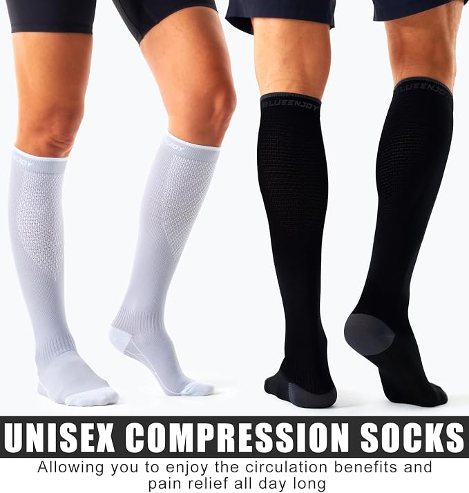 Compression Socks for Women & Men (3 pairs) - Best Support for Nurses, Running, Hiking, Recovery & Flight Socks - Image 2