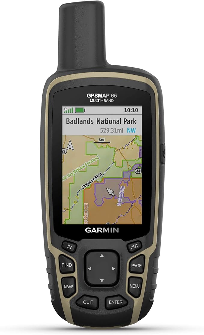 Garmin GPSMAP 65, Button-Operated Handheld with Expanded Satellite Support and Multi-Band Technology, 2.6" Color Display, 010-02451-00 - Image 2