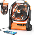 Portable Rechargeable Fan, 20000mAh Cordless Battery Powered Camping Fans | Orange by Unknown