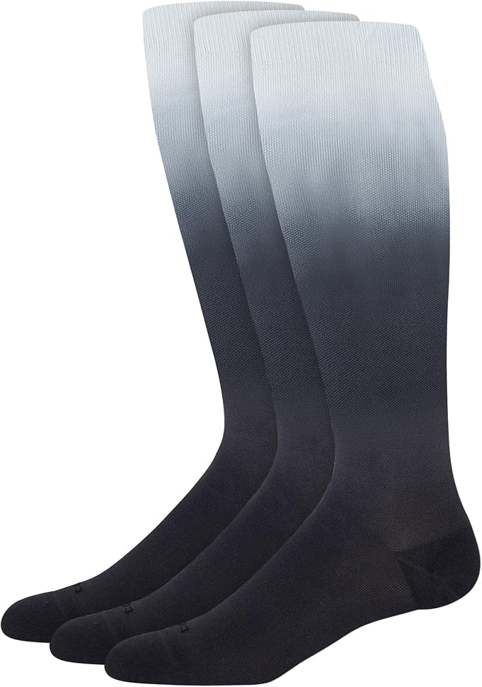 Nylon Knee High Socks - 15-20mmHg Graduated Compression Socks - Soft & Breathable Support Unisex Socks by Comrad