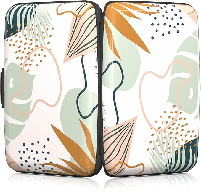 Rimilak Aluminuml Credit Card Holder,Boho Plants | Mini Credit Card Wallet RFID Blocking Slim Metal Hard Case for Women Men - Image 5