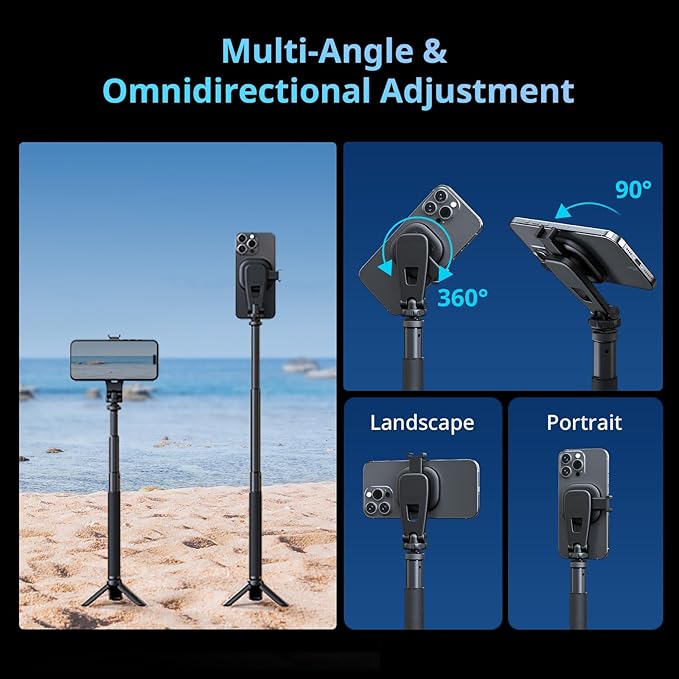 SMALLRIG AC-10 Magnetic Attachable Phone Clamp, Phone Mount with Cold Shoe Mount and 1/4"-20 Threaded Hole, for iPhone 17/16 / 15/14 / 13/12 Series, 90° Tilt for Recording, Live Streaming-5283 - Image 3