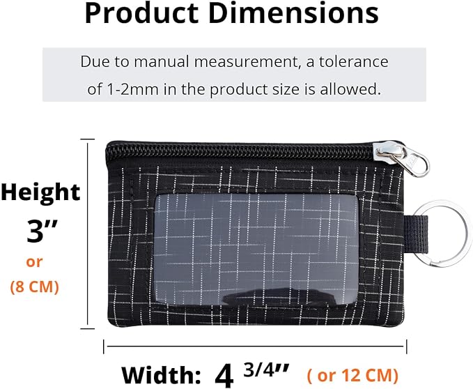 RFID Blocking Travel Wallet with Adjustable Lanyard, Small Nylon Zipper Pouch and Badge Holder for ID, Credit Cards, Cash, Keys, Commuters (Black+) - Image 3