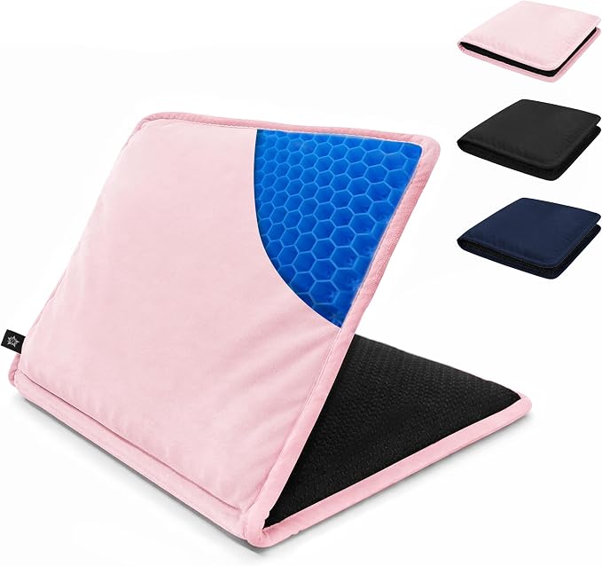 SPRING SEAON Large Gel Seat Cushion for Pressure Relief, Honeycomb Design | Extra-Thick Gel Filling, Honeycomb Design, Anti-Slip Bottom, Long-Sitting Comfort for Travel, Airplanes, Office & Cars by SPRINGSEAON
