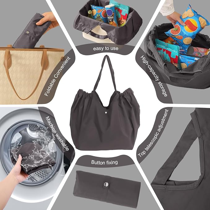 Reusable Grocery Bags,Reusable Shopping Bags,Folding Bags Totes,Stretchable and shrinkable shopping bag for Groceries - Image 5