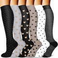 Copper Compression Socks for Women & Men (6 pairs) - Best Support for Nurses, Running, Hiking, Recovery by BLUEENJOY