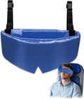 Travel Pillows for Airplanes, Airplane Head Strap with Silk Eye Mask for Sleeping, Long Flights & Car Road Trips 360°Headrest Neck Support, Stops Bobbing, Small & Compact（Blue） by RwotllsRefrigeratorLiners