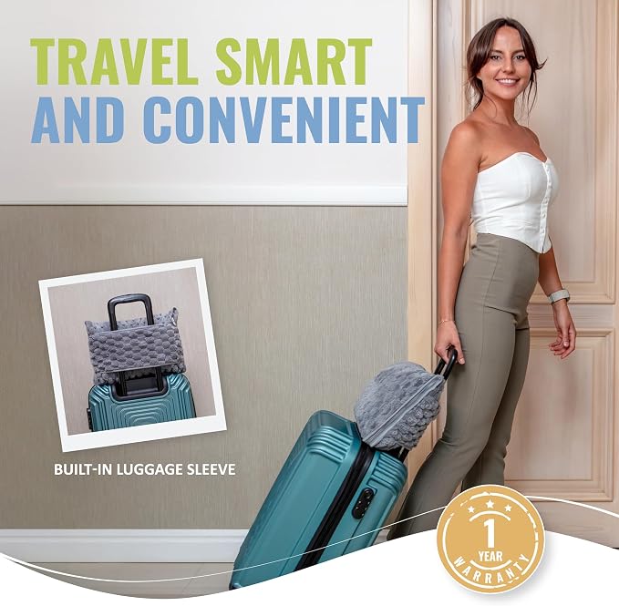 Packable Travel Blanket for Airplane, Car - Compact Office Blanket - Portable Pillow for Adults, Kids with Case, Luggage Sleeve, Backpack Clip - Image 4
