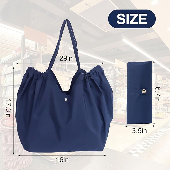 Reusable Grocery Bags,Reusable Shopping Bags,Folding Bags Totes,Stretchable and shrinkable shopping bag for Groceries - Image 4