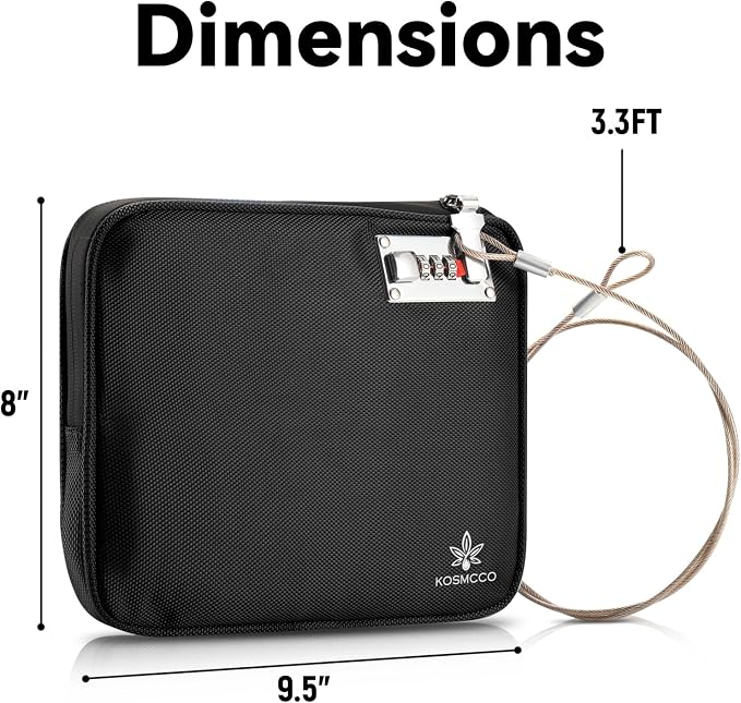 KOSMCCO Anti Theft Beach Locking Bag, Portable Travel Safe, Black | Lockable Design, Holds Phone Wallet and Keys, Compact and Durable, Ideal for Beach Pool and Vacation - Image 6