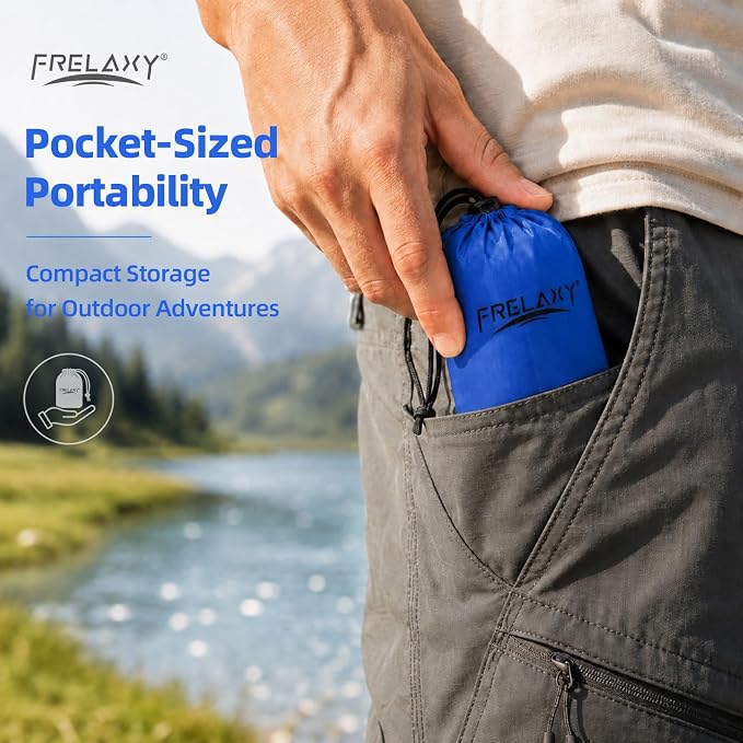 Frelaxy Pocket Picnic Blanket, Waterproof Blanket for Beach Festival | Lightweight compact design, Multi-use outdoor blanket, Waterproof & sandproof material, Easy to carry, Picnic, Camping - Image 8