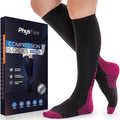 Compression Socks for Women & Men 20-30 mmHg – Circulation Support for Nurses, Travel, Flight, Running & Everyday Wear by PhysFlex