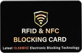 SaiTech IT RFID Blocking Card for Credit Debit ID Card, Black | Slim Anti-Theft Contactless NFC RFID Blocker Protector, Easily Fit into Wallet and Purse, for Men & Women by SaiTechIT