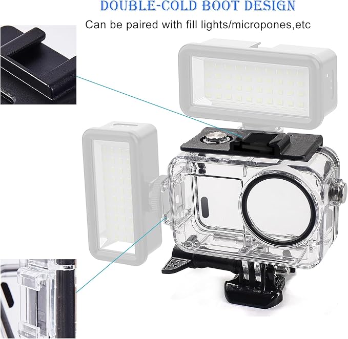 196FT/60M Waterproof Case for DJI Osmo Action 5 Pro/4/3 | with 3 Pack Dive Filters, Underwater Protective Housing Dive Kit, Professional Action Camera Dive Accessory - Image 3
