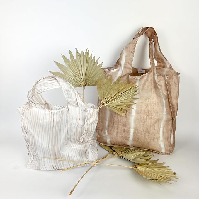 Pure Sage Reusable Grocery Bag - Stylish Shopping Bags for Groceries - Foldable Tote Bag - Image 8