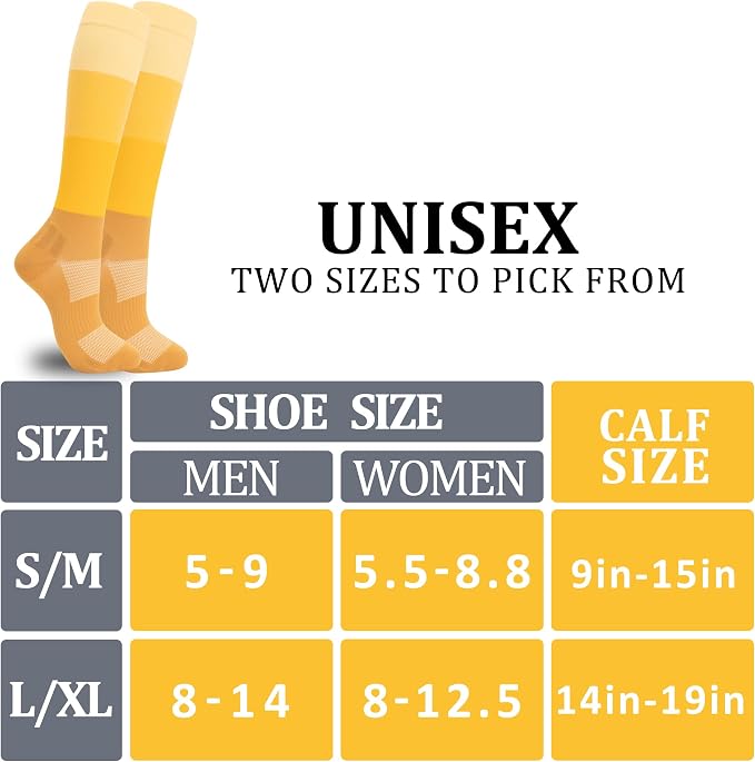 fenglaoda 6 Pairs Compression Socks for Women & Men Knee High Cute Circulation Socks for Nurse Pregnant Travel Athletic - Image 3