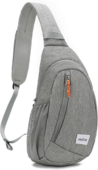 HALOVIE Anti Theft Crossbody Sling Bag RFID Travel Sling Backpack Lightweight Hiking Shoulder Chest Bag for Walking Work by HALOVIE