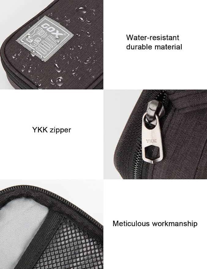 GOX Tech Pouch Accessories Case Organizer for Travel Small Electronics Bag | Cord Organizer for Travel, Electronics travel Organizer Travel Case, Mouse and Charger Pouch - Image 8