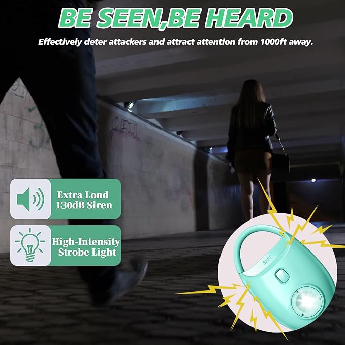 Safe Sound Personal Alarm, 130DB Personal Security Keychain with LED Strobe Light, Emergency Safety Device for Women, Men, Children, Students - Image 2