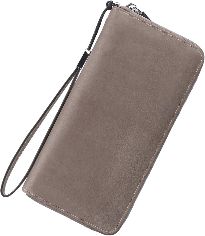 Small Compact Women Wallet RFID Blocking Genuine Leather Bifold Purse with ID Windows by Lavemi