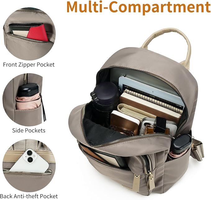 GAEKEAO Backpack Purse for Women PU Leather Anti-theft Backpack Ladies Convertible Large Travel Designer Fashion Shoulder Bag - Image 4