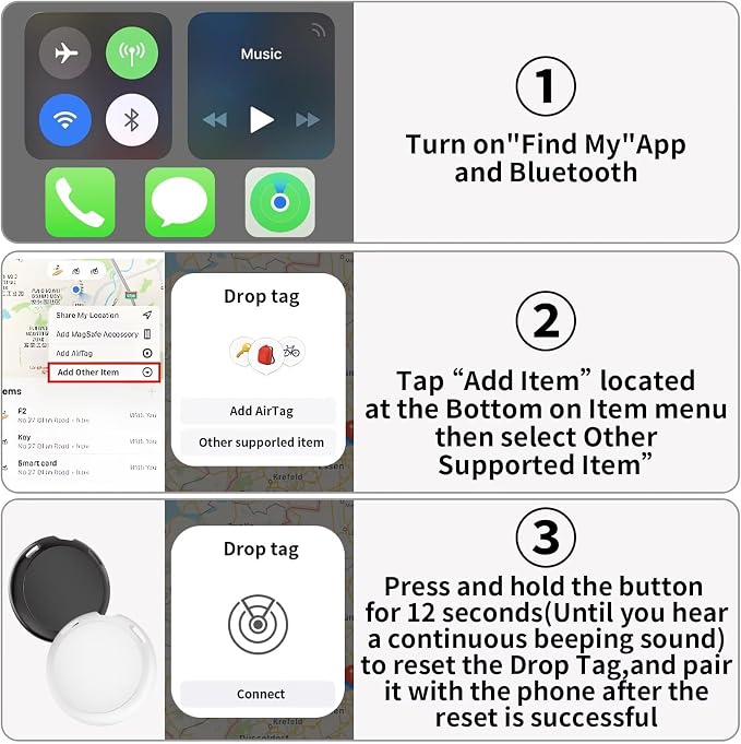2 Pack GPS Trackers for Vehicles Work with Find My(iOS Only)Mini Car Finder - Image 8