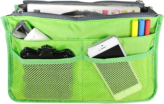 Wrapables® Unisex Bag Insert Organizer, Travel Bag Organizer - Green by Wrapables
