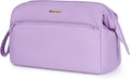 Narwey Large Travel Makeup Bag For Women Girls, Wide Open Cosmetic Bag, Portable Toiletry Bag for Cosmetics, Toiletries, Skincare, Brushes (Purple) by Narwey