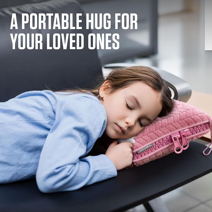 VENTURE 4TH Travel Blanket Pillow, 2-in-1 Soft Plush - Pink | 68"x42" ultra-soft micro plush Blanket. Folds into portable Pillow Case with Travel Sleeve & Clip. Lint-free, no shedding. - Image 7
