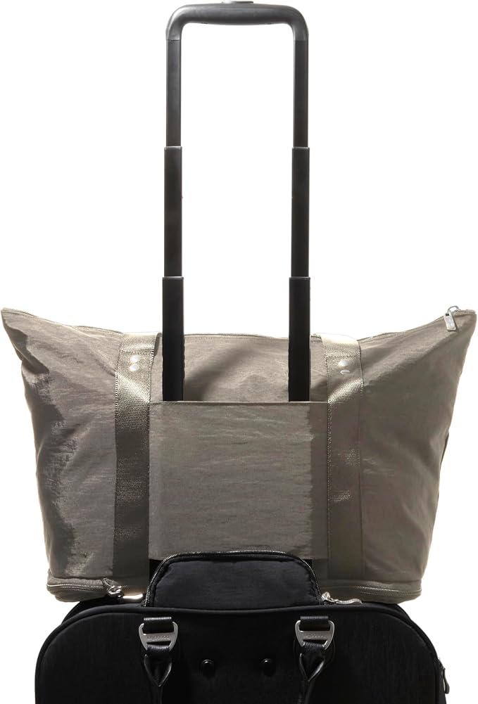 Baggallini Carryall Expandable Lightweight Travel Tote 22" Packable Folding Compact Nylon Washable Weekender w/Luggage Sleeve - Image 13