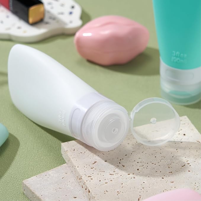 INSFIT Travel Bottles for Toiletries, TSA Approved 3oz Travel Size Containers, BPA Free Leak Proof Squeezable Silicone Tubes for Shampoo Conditioner Lotion Body Wash with Labels - Image 2